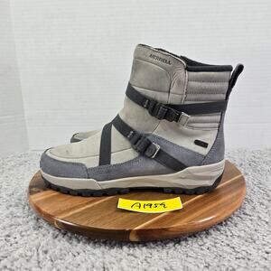 Merrell Womens 8.5 Icepack Mid Zip Polar Gray Leather 200 Gram Winter Boots